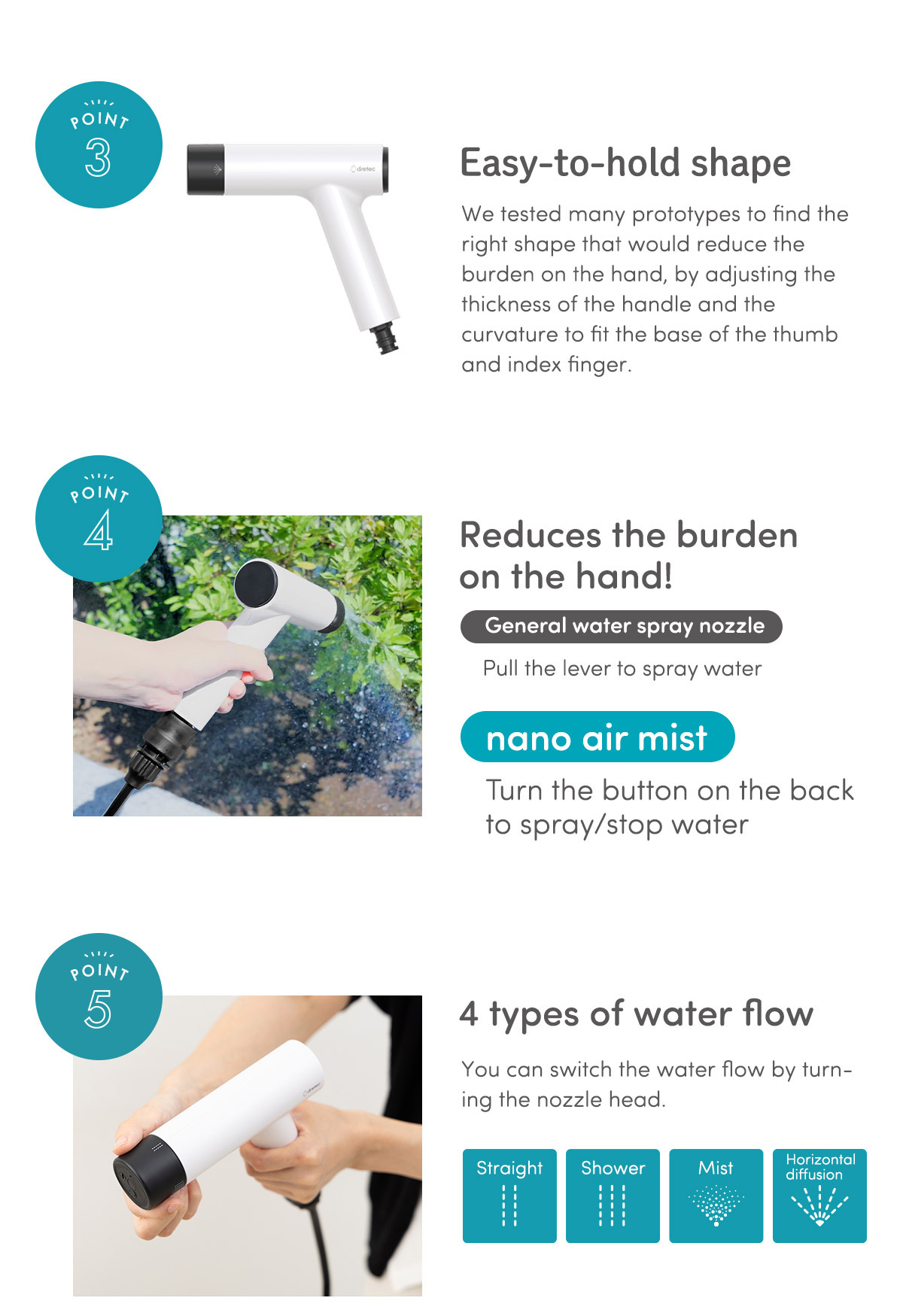 Nano bubble spray nozzle “nano air mist”